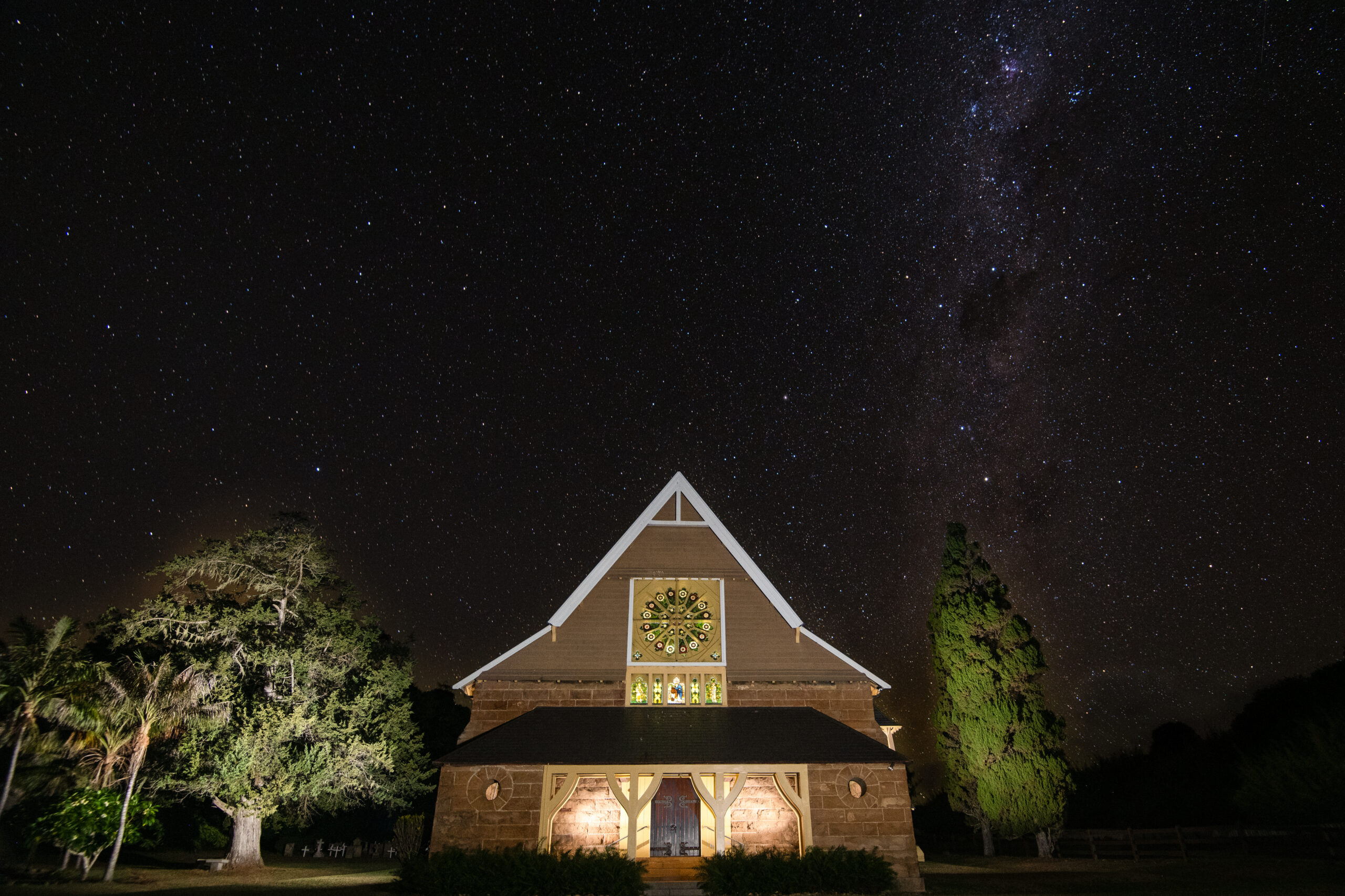 Milky Way visible over Norfolk Island's dark night sky